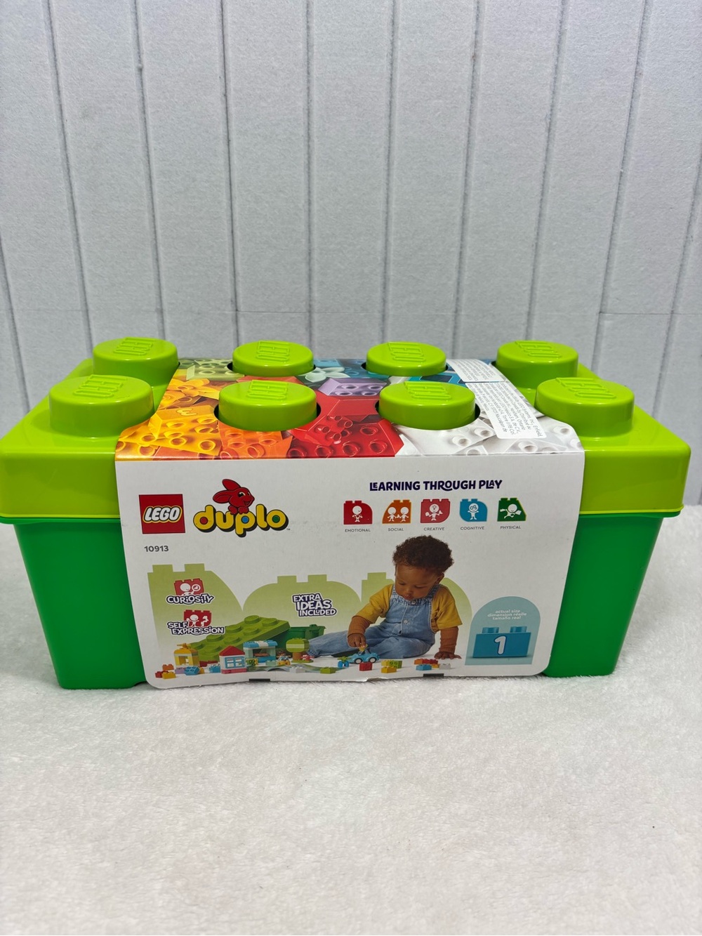 Lego Brick Box Duplo Bright Green Brick Storage Box